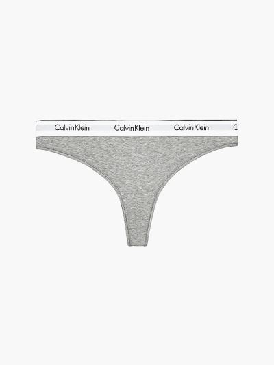 Calvin Klein Underwear HU350799 | Calvin Klein Modern Cotton Plus Size Női Tanga Szürke